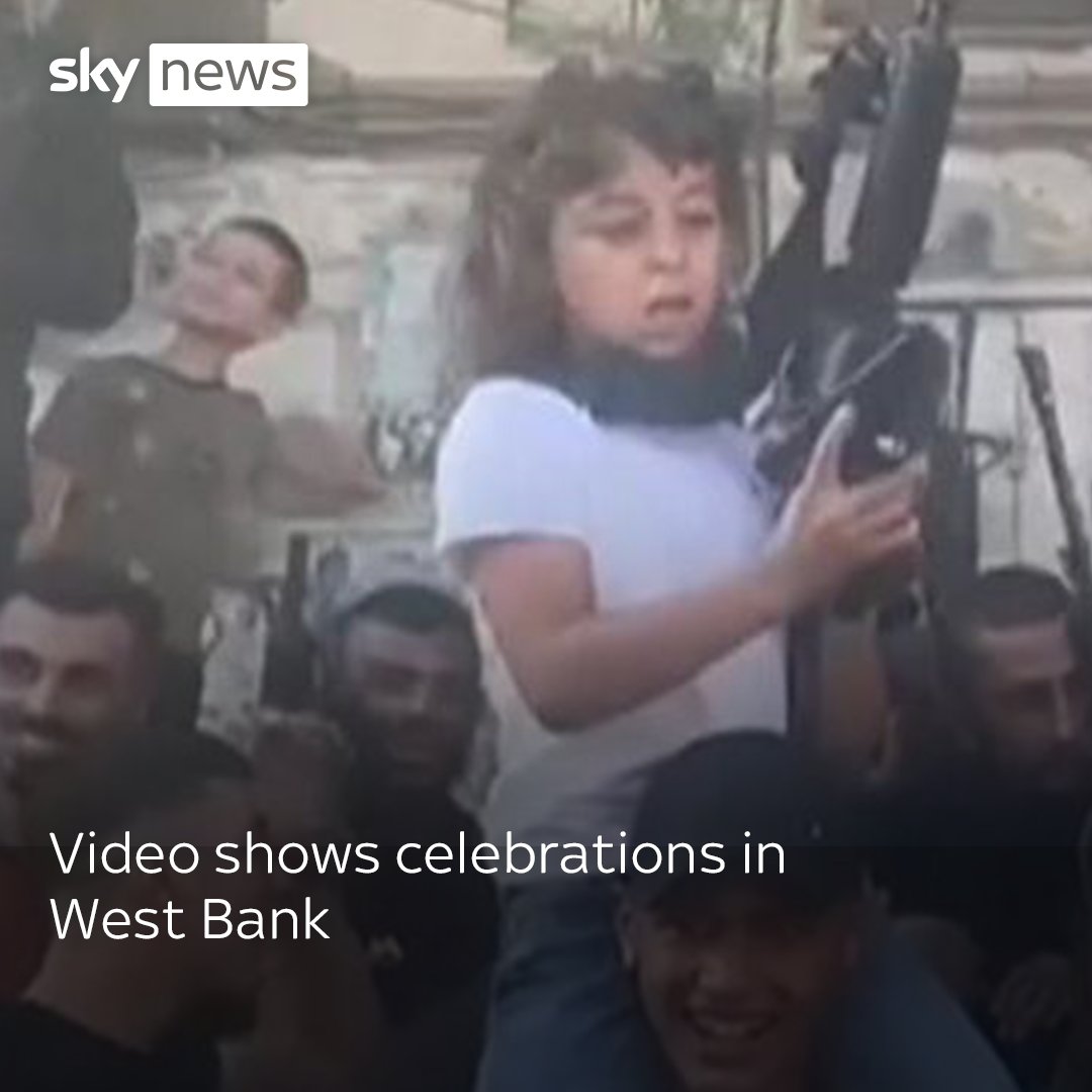 Video shows Palestinians in West Bank celebrating Hamas infiltration. Read more: