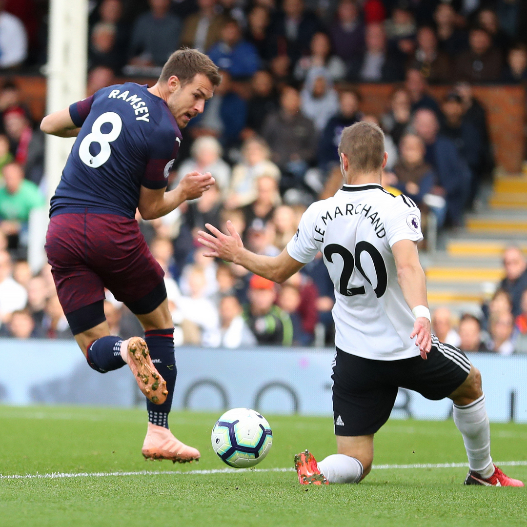๐๏ธ On this day in 2018... Ramsey finished off this special team goal at Craven Cottage ๐คฉ