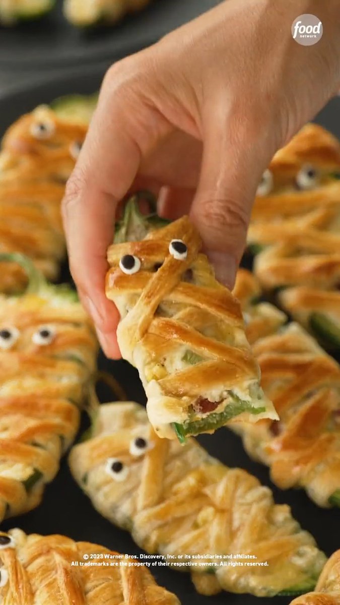 We are *all wrapped up* in these Mummy Jalapeño Poppers 😱 Get the recipe: