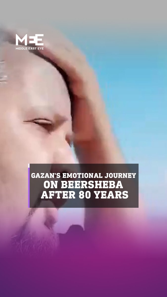 "Our occupied lands, we returned to it after 80 years." A Palestinian man from Gaza sets break down in tears after crossing into 'occupied land'