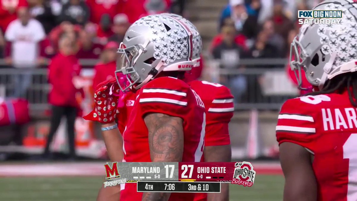The play that was flagged for illegal motion against Ohio State