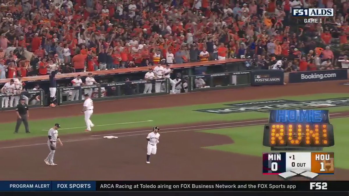 YOU KNOW IT'S OCTOBER IN HOUSTON WHEN JOSE ALTUVE IS BACK TO HITTING JACKS! 1-0 Astros!