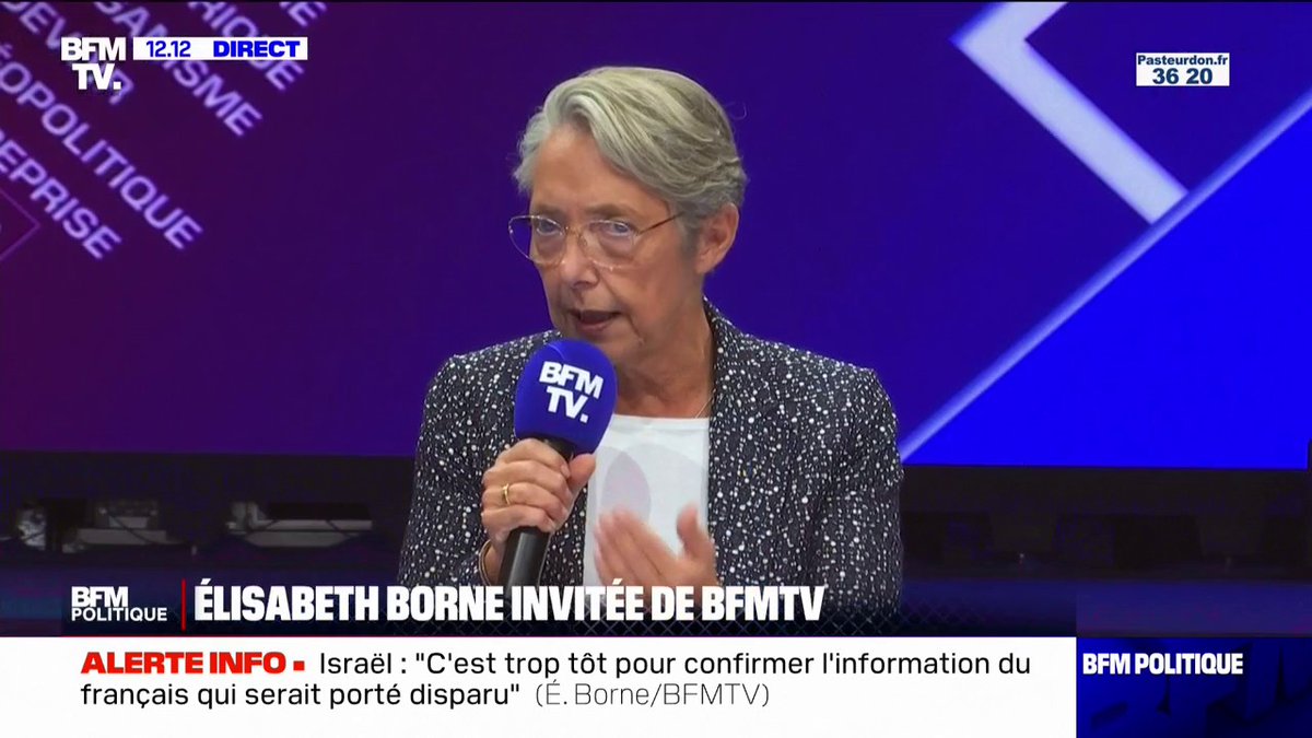 Élisabeth Borne (Élisabeth BORNE) dénonce les "ambiguïtés" de LFI sur les attaques du Hamas en Israël