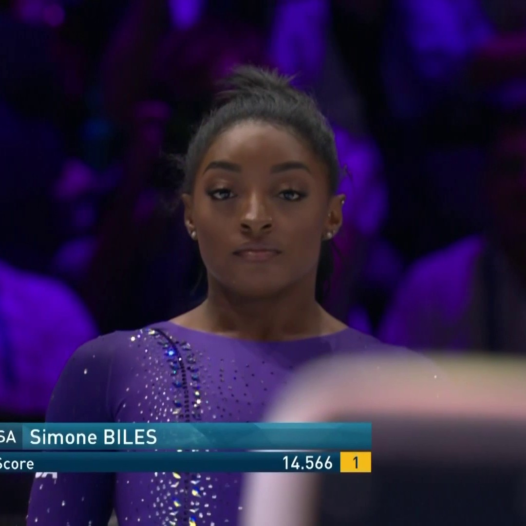 SHE'S DONE IT AGAIN 🥇🐐 Simone Biles is the #Antwerp2023 World Champion on Beam. 📺 Peacock