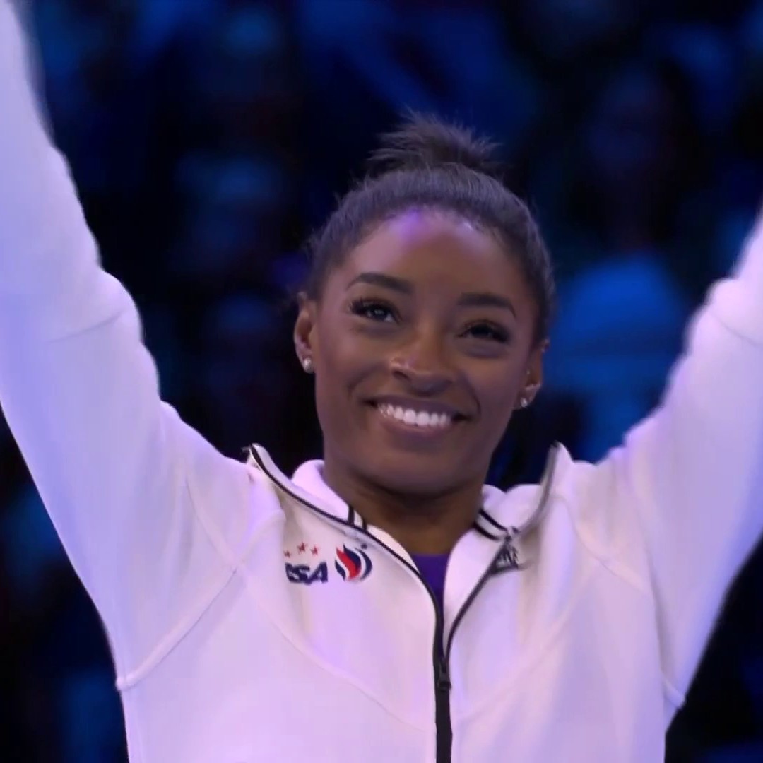 For the 22nd time, the U.S. national anthem plays for Simone Biles at the world championships. 🇺🇸🥇 #Antwerp2023