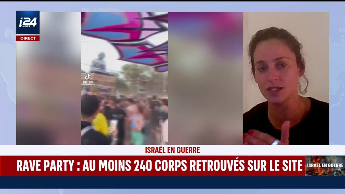 "Rave party" dans le sud d'Israël : au moins 240 corps retrouvés sur le site "Personne n'est venu nous aider, j'ai entendu tellement de tirs autour de moi..." Gili Yoskovish, survivante de l'attaque #LePrime