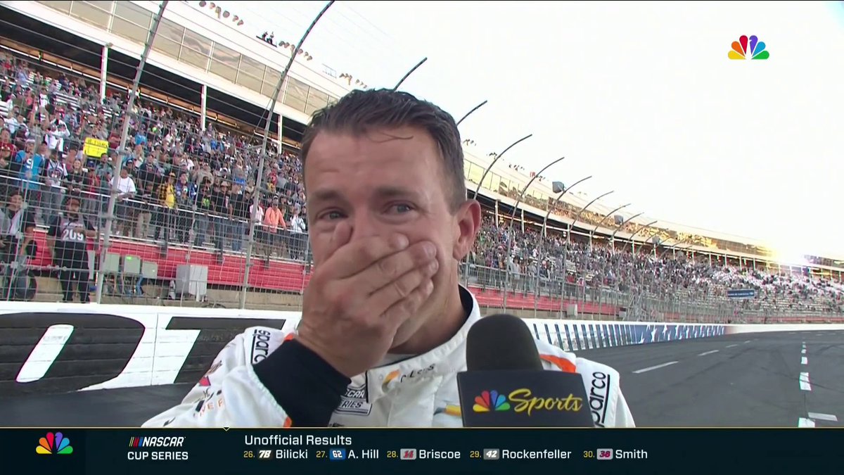 All of the emotions flooded AJ Allmendinger after his ROVAL win. ❤️
