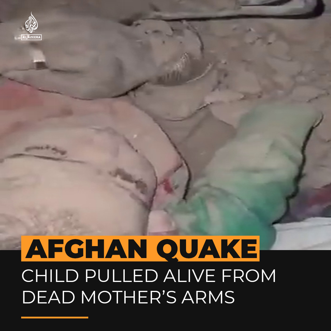 This was the moment a young child was found alive under the rubble after a magnitude 6.3 earthquake hit western Afghanistan on Saturday ⤵️