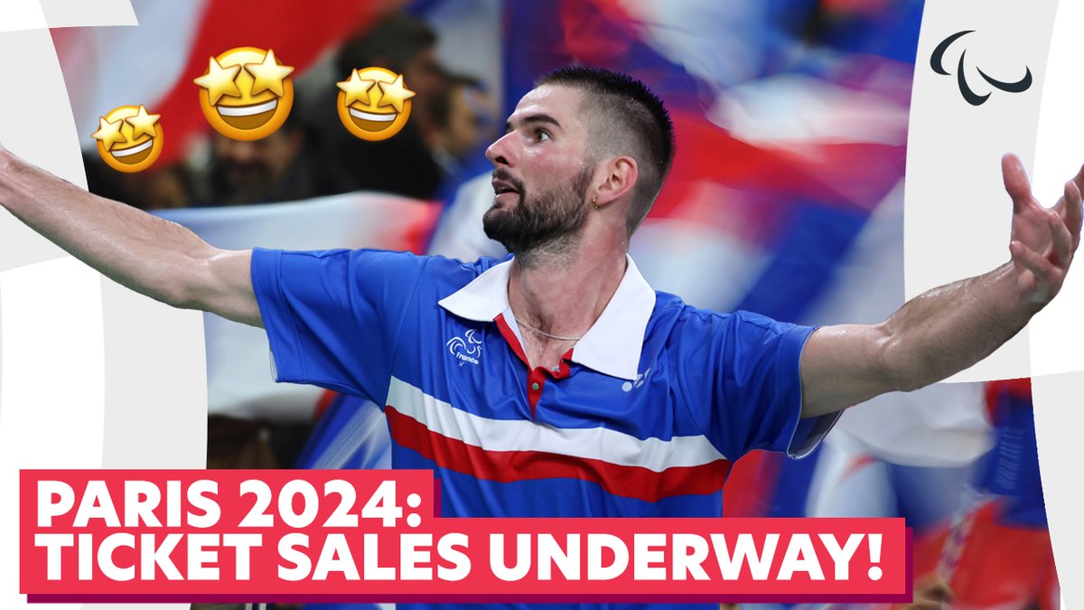 ON SALE NOW! Tickets for the Paris 2024 Paralympic Games are now on sale. Tell your friends, don't miss it! Link to buy: #Paris2024 #Paralympics