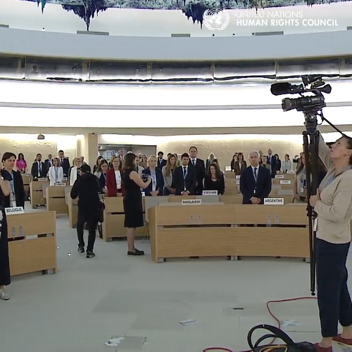 The United Nations Human Rights Council observed a moment of silence to honour the victims of Hamas attacks against #Israel. #HRC54