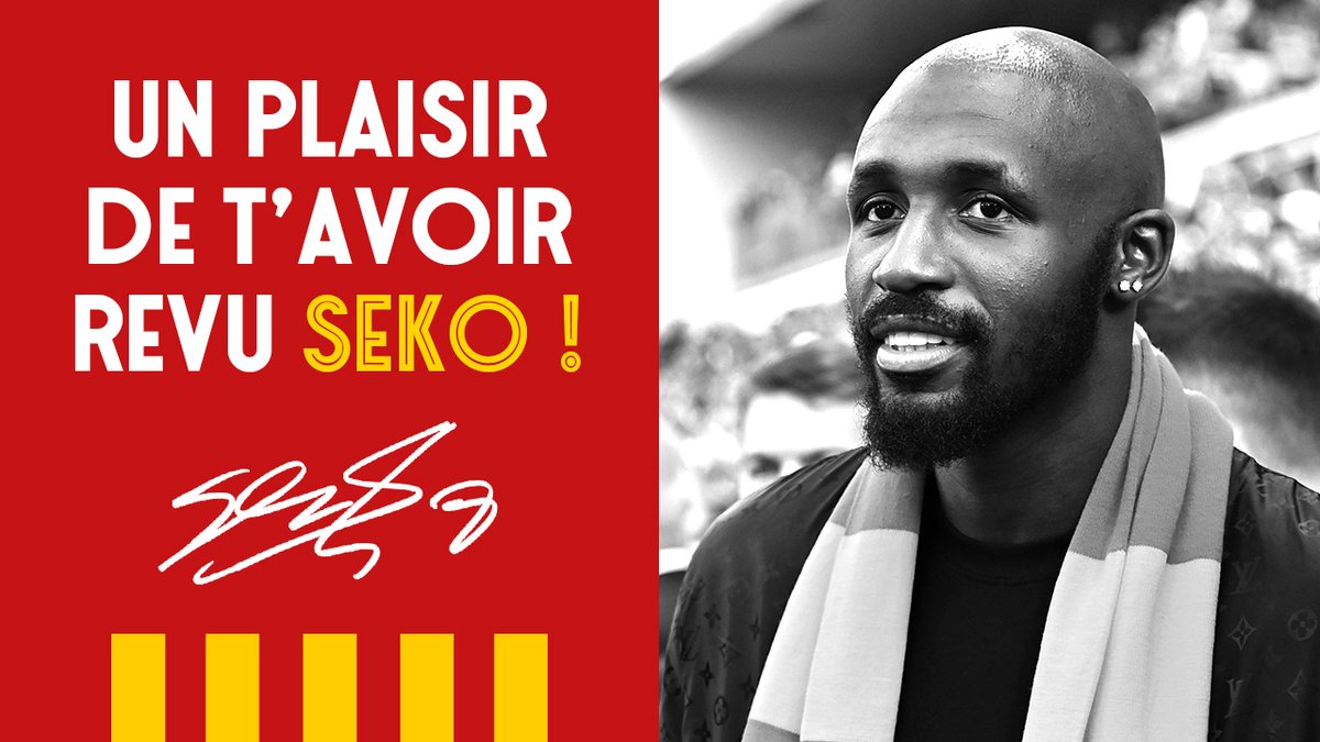 Savoir honorer ceux qui ont tout donné pour le maillot 💪🙏 Un plaisir de t'avoir revu Captain Seko ❤💛 #FierDEtreLensois #RCLLOSC