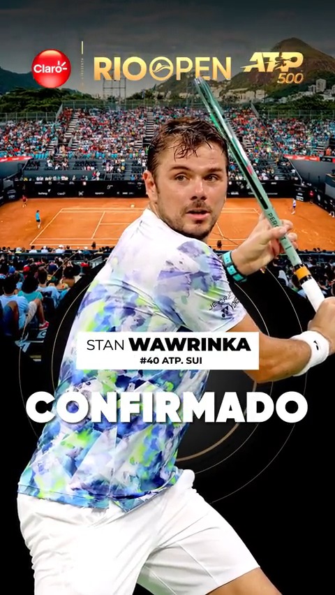 Tem novidade na área! 👨👈 Stanislas Wawrinka, campeão de três Grand Slams e ex-número 3 do mundo, está confirmado no Rio Open 2024! 🇨🇭 O suíço, um dos grandes favoritos dos amantes de tênis do Brasil, vem jogar no nosso país pela 1ª vez! Nos vemos em breve, Stanislas Wawrinka 💪