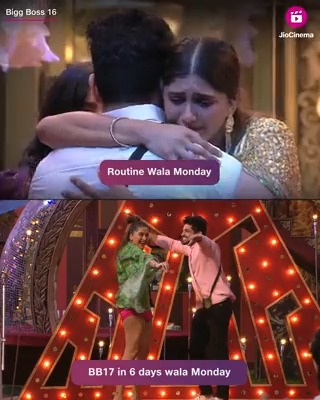 Dil, Dimaag, Dum, sab hai happy, kyunki aa raha hai Bigg Boss 17 jald hi. Aa raha hai #BiggBoss17, 15 Oct raat 9pm @colorstv and JioCinema par and 24 hours LIVE Streaming Free only on #JioCinema. #BB17 #BB17onJioCinema @beingsalmankhan Shiv Thakare Nimrit Kaur Ahluwalia