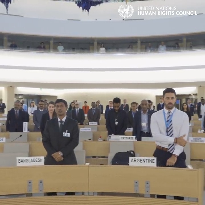 On Monday afternoon, the United Nations Human Rights Council observed a second moment of silence to honour the victims of the devastating earthquake in #Afghanistan. #HRC54