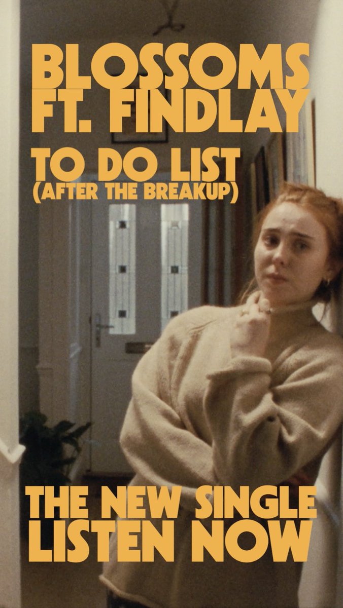 TO DO LIST (AFTER THE BREAKUP) IS OUT NOW! Big up to our mate FINDLAY for bringing some magic to the song. As produced by James Skelly, we hope you love it as much as we do! X