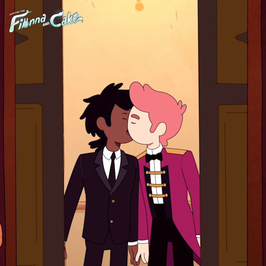 These two 💗🖤 @streamonmax #CartoonNetwork #FionnaandCake #Max #AdventureTime #PrinceBubblegum #MarshallLee