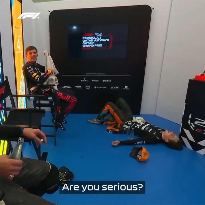 The cooldown room lived up to its name! 😅 #F1 #QatarGP