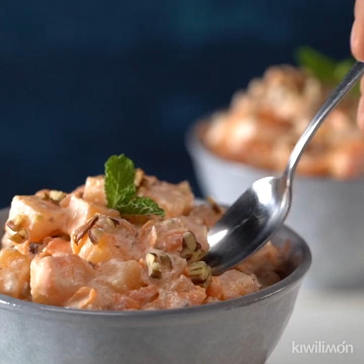 ¡Cena muy nutritivo con esta ensalada de melón con zanahoria! #kiwilimon #recetas Receta 👉