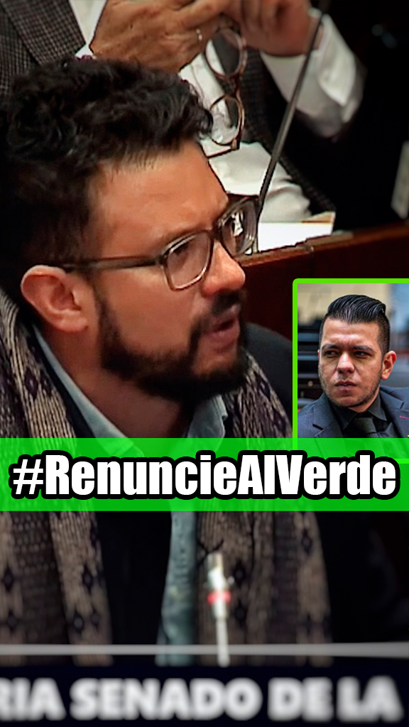 A Jota Pe Hernández que se hizo elegir con las banderas de la izquierda le digo : si tanto le molestan ahora las ideas que en campaña gritó, renuncie al partido verde.