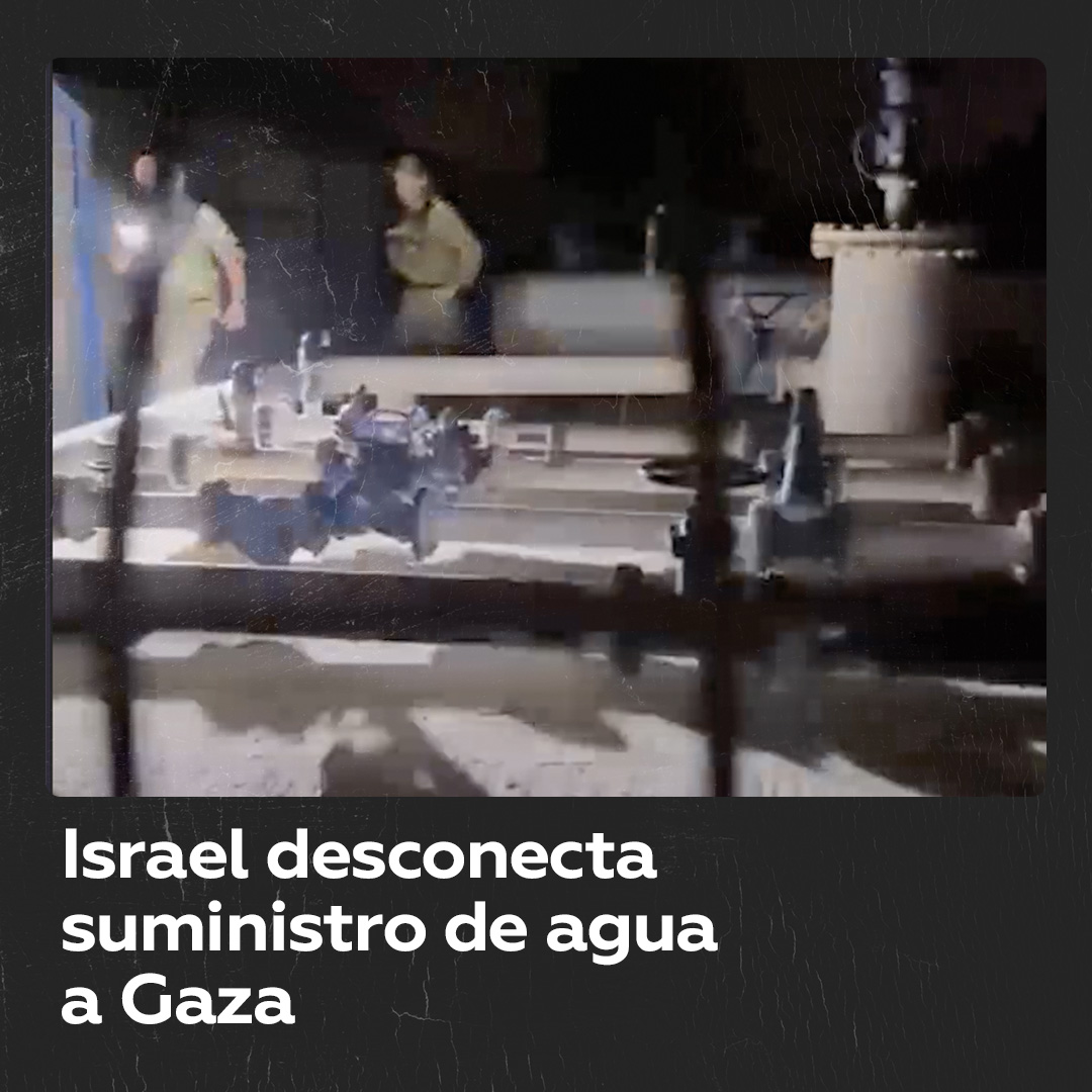 Israel anunció la desconexión de todas las tuberías que proveen agua a la Franja de Gaza. El presidente palestino denuncia la situación como un crimen y solicita intervención internacional.
