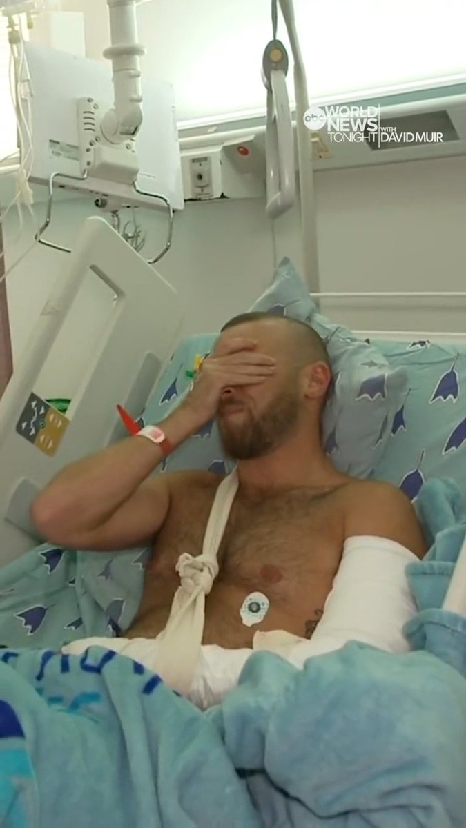 At a Tel Aviv hospital, David Muir speaks with Saajo Benselan, who survived the attacks by Hamas terrorists at a music festival near the Gaza border that killed 260 people. He raced to find shelter, only to witness his friends be murdered in front of him.