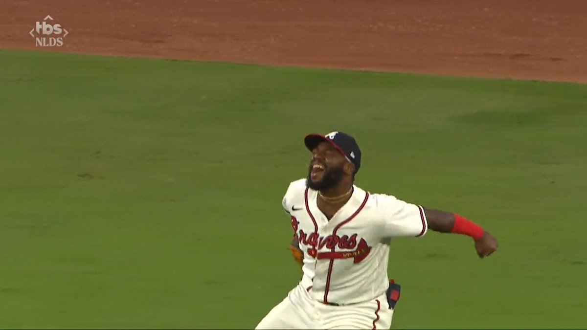 Amazing defense by Michael Harris II〽️ & Austin Riley closes it out for the Atlanta Braves! #Postseason