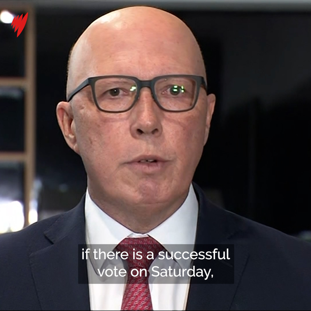 Opposition leader Peter Dutton says decreasing support for the Yes vote in the Indigenous Voice to Parliament referendum has caused “rumblings within the Labor party about the prime minister’s leadership". For the latest news, visit