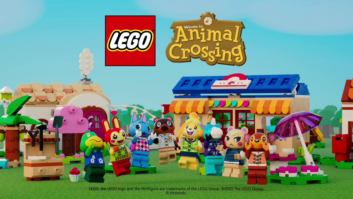 Create your LEGO Animal Crossing world as you want it - with Isabelle, Tom Nook, Marshal and more. Coming March 2024! #AnimalCrossing #LEGO #Nintendo