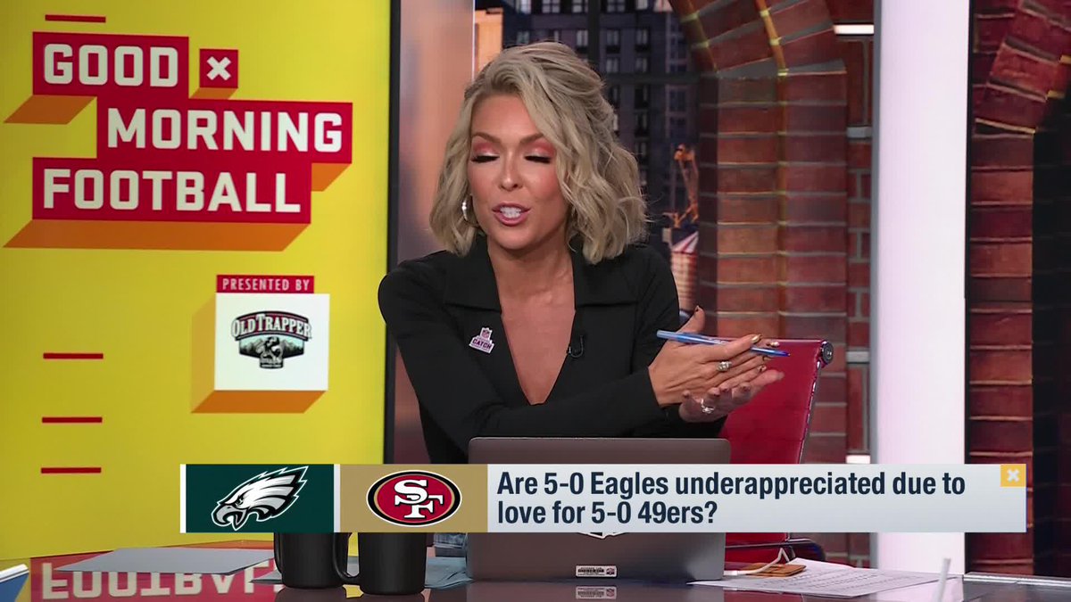 "The Niners are really good. They're a super talented team, everyone 𝘴𝘩𝘰𝘶𝘭𝘥 be talking about them. BUT Philadelphia is a city that the foundation was 𝘣𝘶𝘪𝘭𝘵 on underappreciation... That is the identity of the city." Colleen Wolfe gives the Philadelphia Eagles some love