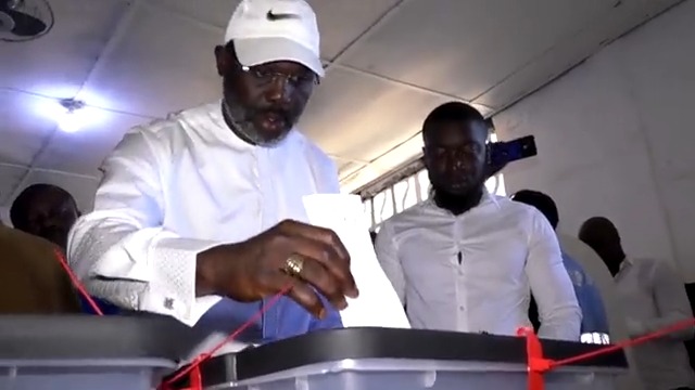 Some in Liberia were queuing hours before polls opened in an election that follows President Weah's first term, which was marked by corruption allegations and ongoing hardship