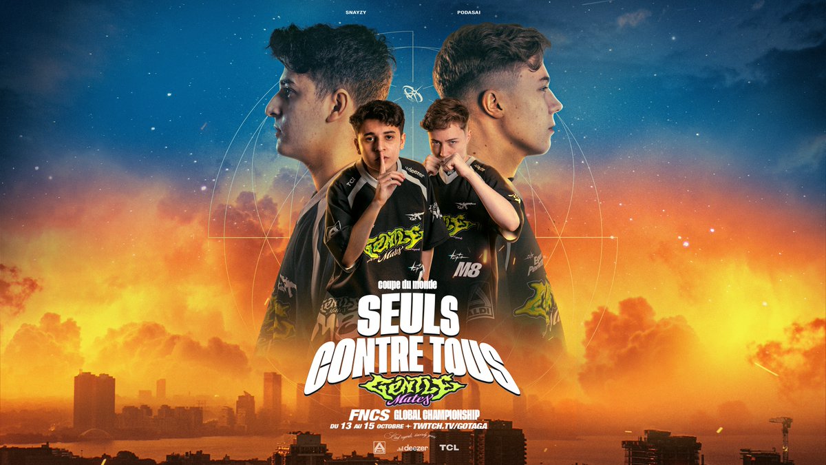 𝑺𝒆𝒖𝒍𝒔 𝒄𝒐𝒏𝒕𝒓𝒆 𝒕𝒐𝒖𝒔 🔥 Rendez-vous du 13 au 15 octobre pour suivre Snayzy et Podasai à la Coupe du Monde Fortnite ! #M8WIN