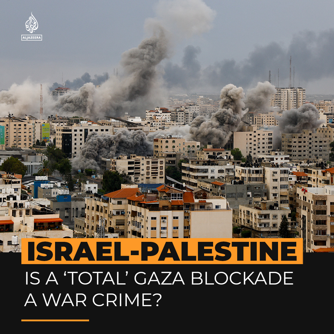 Rawan Alahmad | روان الأحمد “No electricity, no food, no water, no gas.” Israel’s decision to impose a total blockade on the Gaza Strip, home to over 2 million Palestinians, has been condemned as a war crime against a civilian population ⤵️