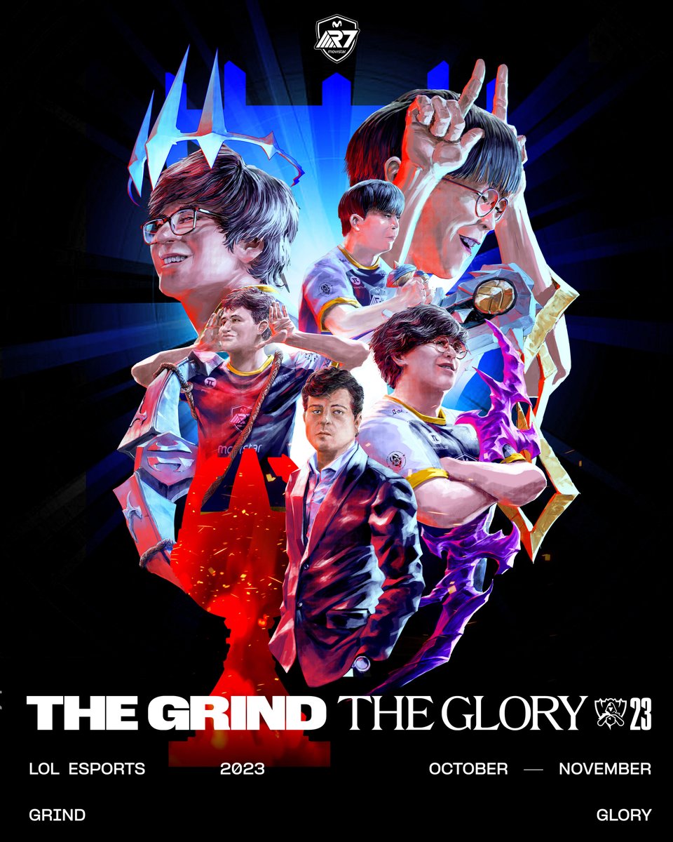 ¡RAINBOW7 EQUIPO NO TAN CHICO cuenta con más apoyo que nunca! Nos volvemos a ver este viernes para seguir creyendo ♥️✨ Como siempre el gran Santiago R. Villa 🎨 nos regala esta pieza de arte para seguir con la emoción e ilusión en #Worlds2023 🔥 📺 🕒 1 AM 🇲🇽 2 AM 🇨🇴🇵🇪 4AM 🇨🇱🇦🇷