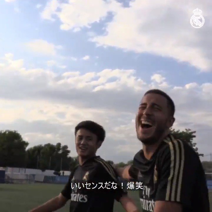 (0:41〜) 🇯🇵久保建英『試合前にいつもアザールのビデオを見ていたよ』 🇧🇪アザール『いいセンスだ！(爆笑)』 #アザール引退