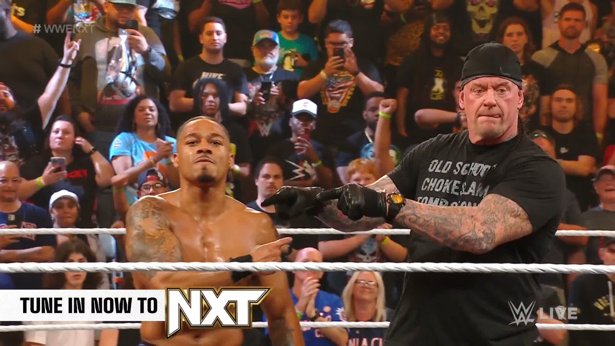 "You just met the baddest of them all" What a moment from Undertaker 🙌🙌🙌 #WWENXT