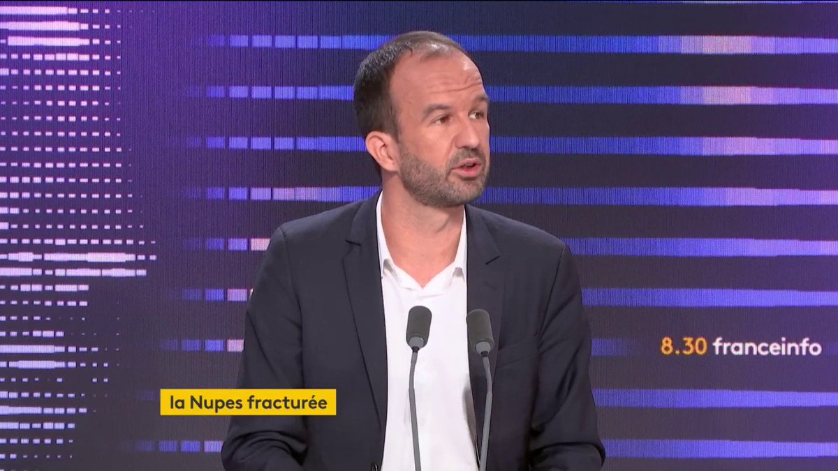 "Il y a une machine médiatique qui se met en place pour essayer de disqualifier les positions de La France insoumise, dénonce Manuel Bompard. Je ne laisserai pas salir le mouvement, ses militants qui sont pacifistes et qui se battent pour la paix."