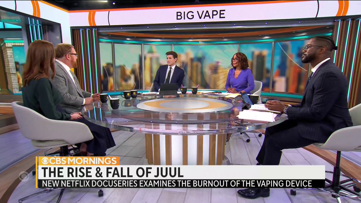 A new docuseries tells the story of the near-downfall of one of the fastest-growing companies in U.S. history: Juul. “The engineering’s fantastic. The design is fantastic. But the way the company brought the product to the world was a disaster,” says director R.J. Cutler.