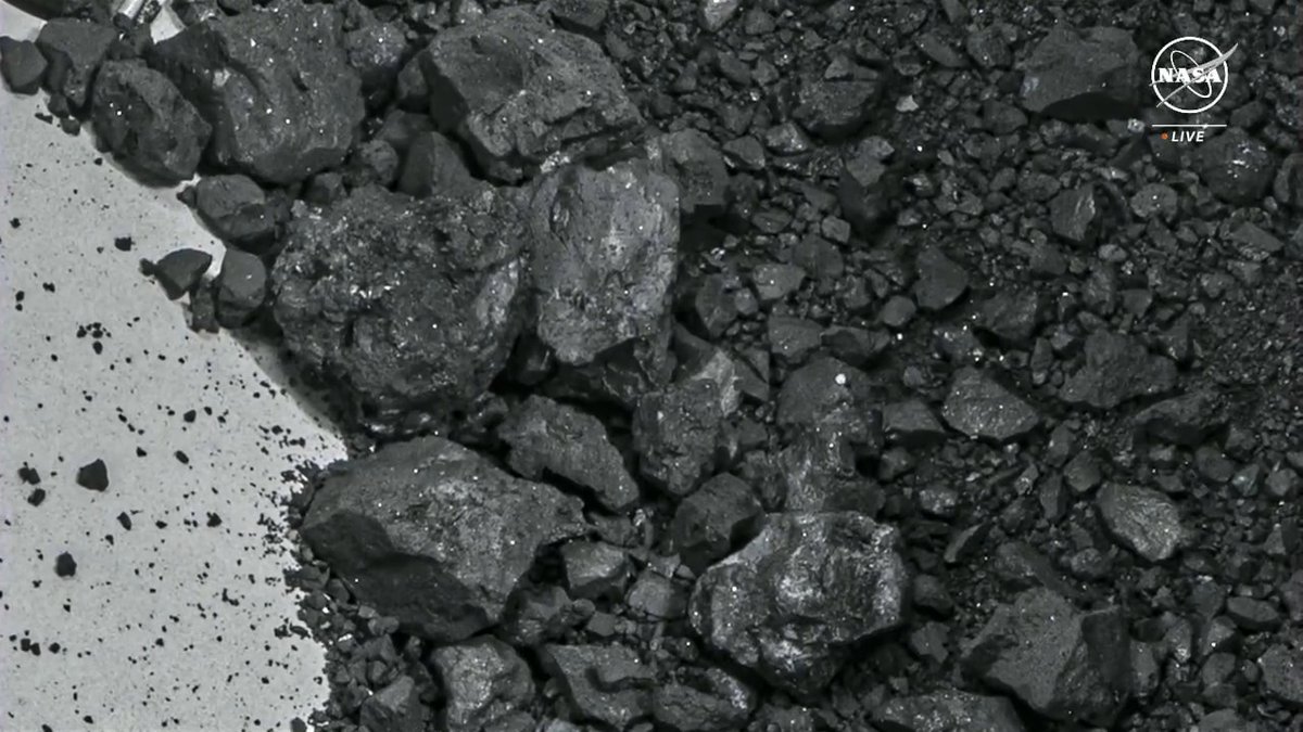 Here they are. These bits of ancient space rock may hold clues to how the rocky planets—including our own—formed. Scientists worldwide will study the #OSIRISREx sample for generations to come to get answers on where we come from.