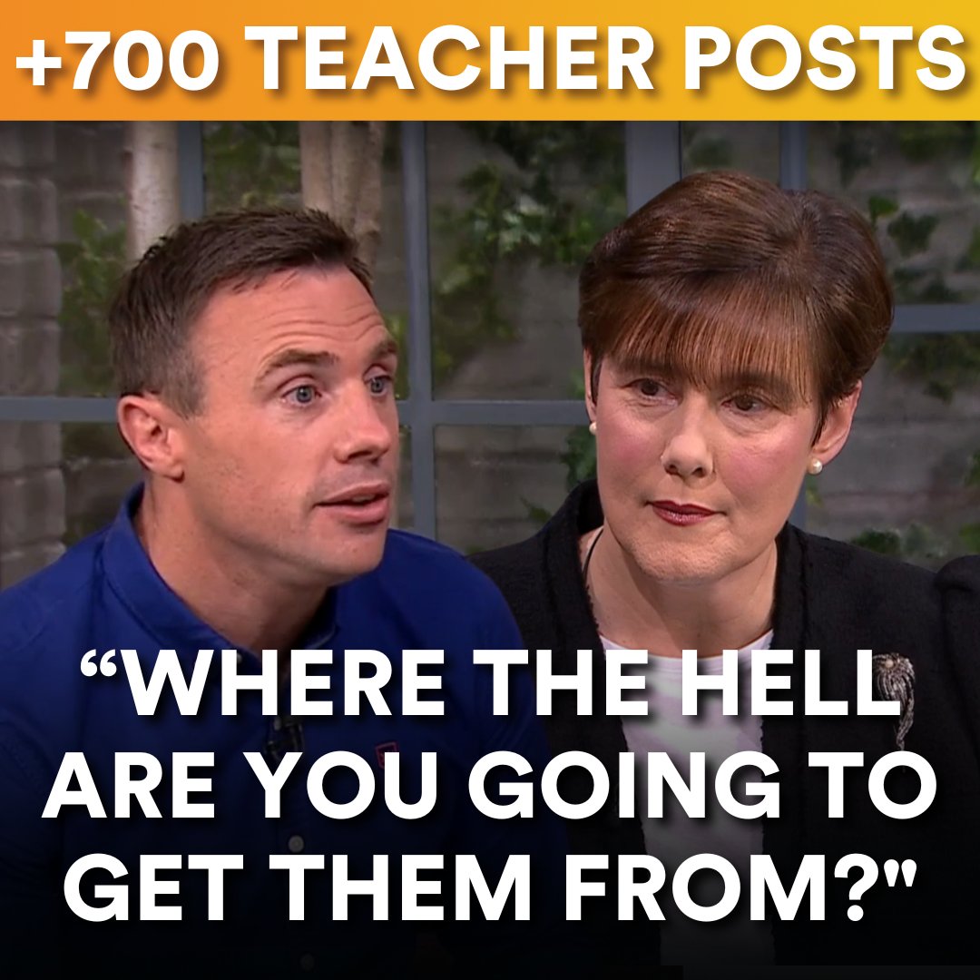 "Where the hell are you going to get them from?" Tommy asks Fianna Fáil Minister of Education Norma Foley about the additional teacher and SNA posts announced in #Budget2024