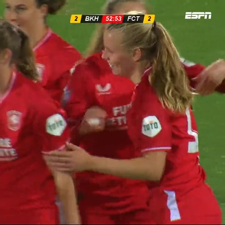 Twente vrouwen komt terug na een achterstand! โฝ๏ธ๐ช ๐บ Nu live op ESPN 1! #bkhfct