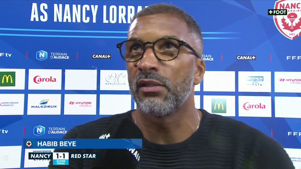 "Trois de mes joueurs ont été interpellés par la tribune avec des mimes et des bruits de singe" 💬 Habib Beye dénonce des comportements racistes dans le stade de Nancy après la rencontre entre le Red Star et l'ASNL 😡
