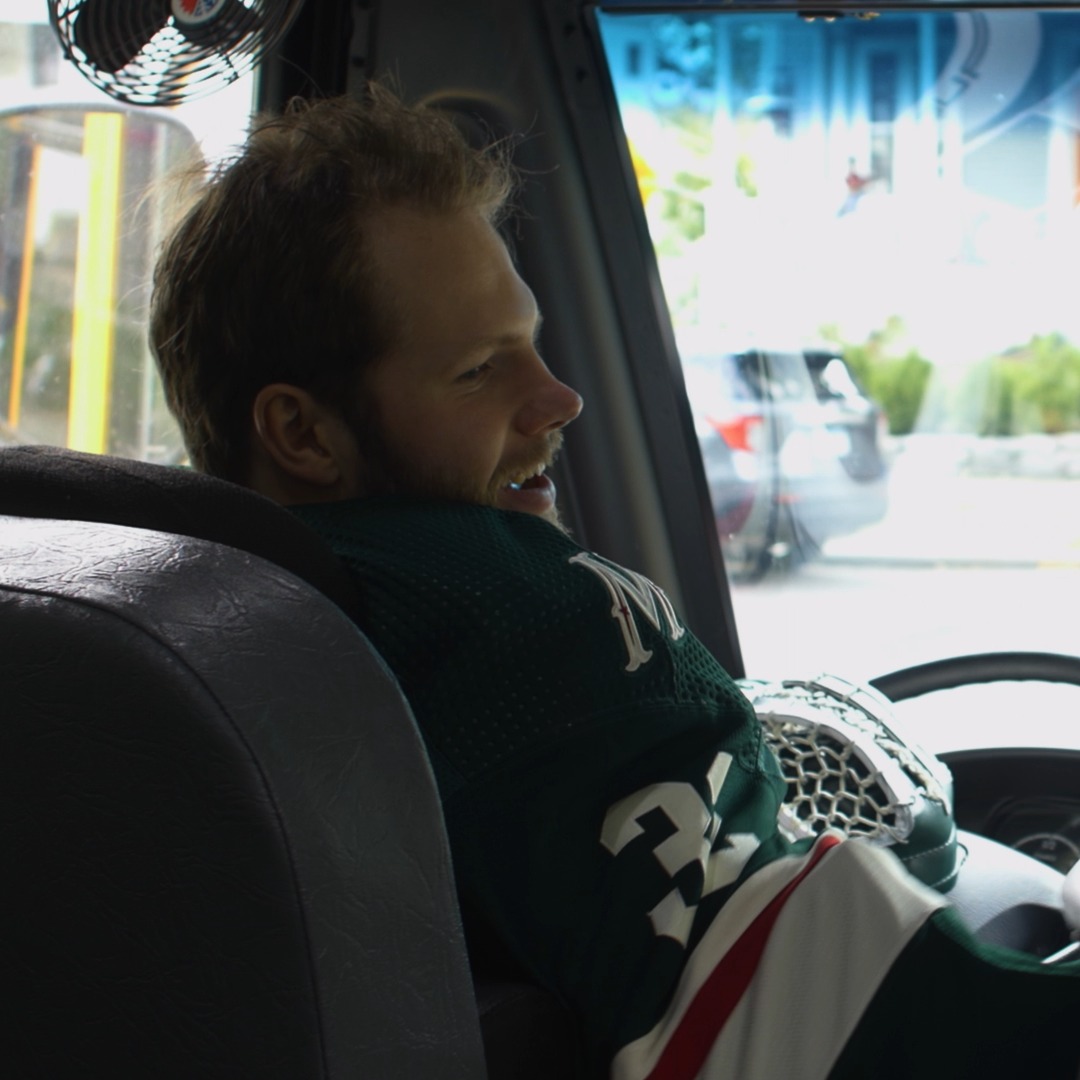 All aboard the Gus...you know the rest 🚌 #mnwild x Not Weird. Wild