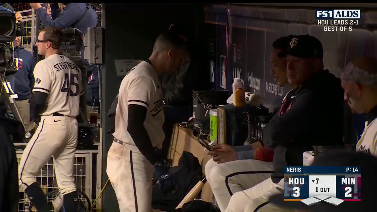 Carlos Correa was not too pleased after lining out to Jeremy Peña