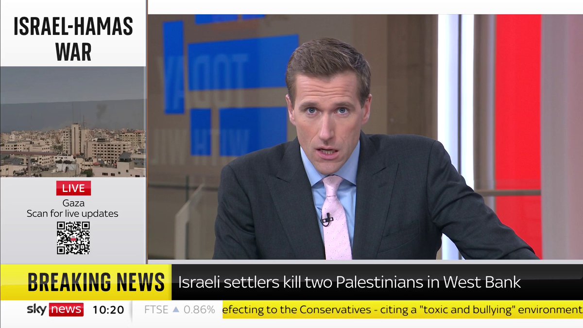 BREAKING: The Palestinian health ministry says that Israeli settlers have killed two Palestinians in the West Bank. They were reportedly shot whilst attending the funeral of four Palestinians who were killed by armed settlers on Wednesday. 📺 Sky 501