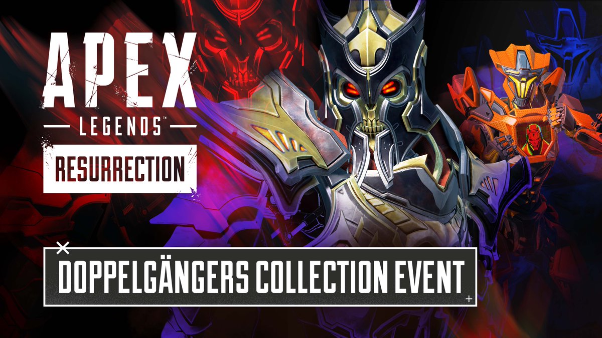 Embrace your dark side in the Doppelgangers Collection Event 😈 Drop into Tricks N’ Treats Trios, battle for victory on After Dark maps, and unlock cosmetics to receive Revenant's “Apex Nightmare” Prestige Skin. All this and more kicks off on Oct 17. ➡️