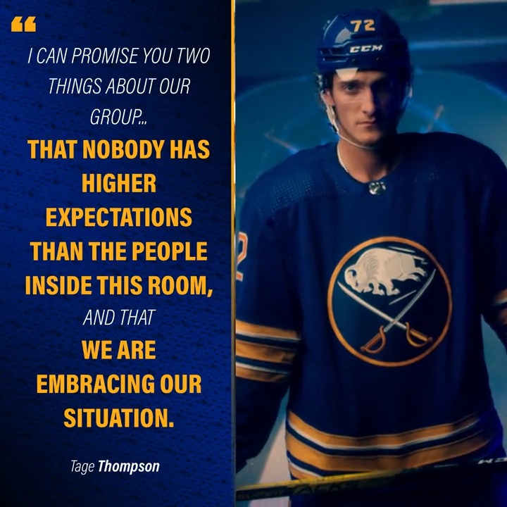 Tage Thompson wrote a letter to the sabrehood ahead of tonight's Home Opener. Read it here:
