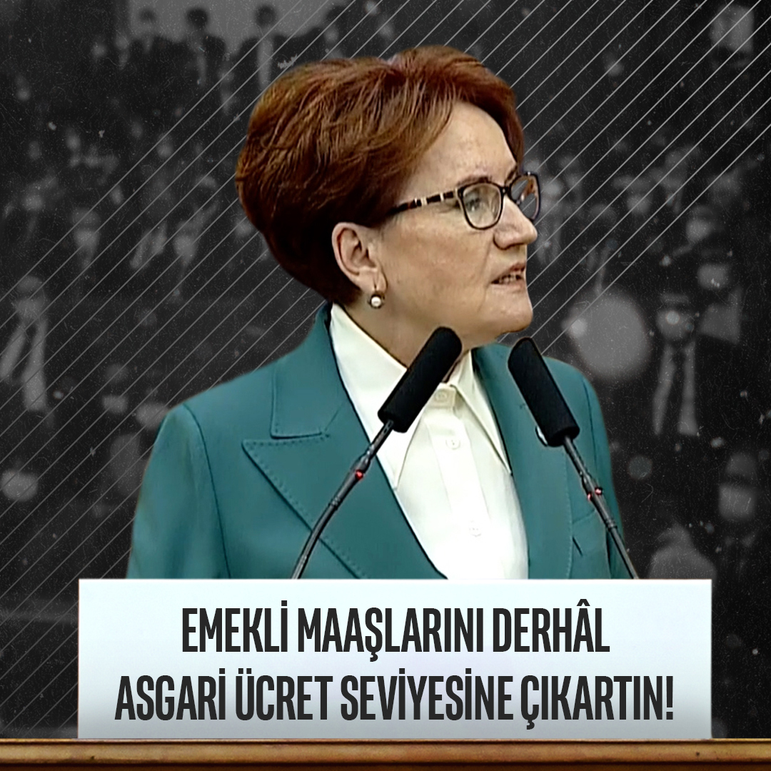 İktidar, emekli maaşlarını TÜİK’in uydurma rakamlarına göre değil de gerçek fiyatlara göre düzenleseydi; En düşük emekli maaşının 13 bin lira civarında olması gerekirdi. Bu yanlışı derhâl düzeltin. Emekli maaşlarını asgari ücret seviyesine çıkartın!