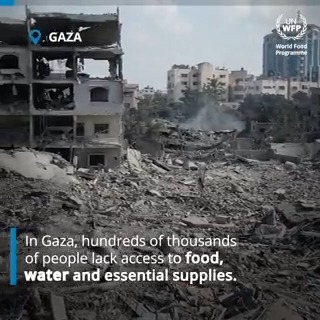 In Gaza, hundreds of thousands of people are living without food, water &amp; essential supplies. World Food Programme's emergency operations could provide a vital lifeline to 800,000+ people, but borders must be kept open &amp; protected.
