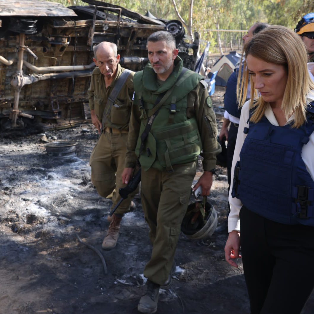 In Re'im, where Hamas turned a festival of music into a carnage of murder. The horror is unspeakable. I met first responders, many of whom are still here. Terrorists opened fire on revellers, killing, torturing and abducting. We remember those lost and honour their memory.