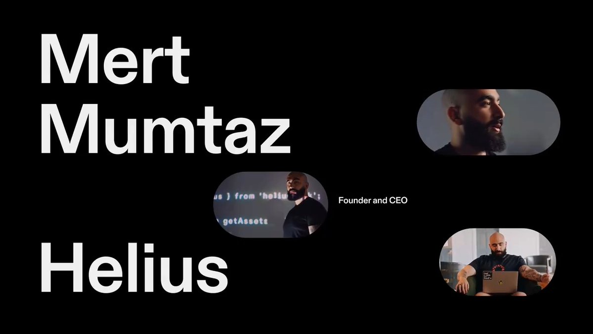 โThe entirety of the success of Helius is due to the Solana community itselfโ-๐ช #OnlyPossibleOnSolana Hear from Mert Mumtaz, CEO & founder @heliuslabs, on what sets Solana tech apart, Solana's strong social layer, and what the blockchain is unlocking for developers๐น